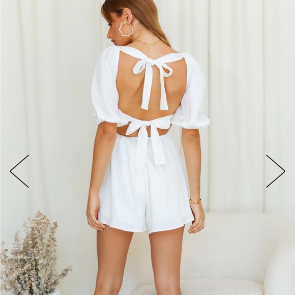 Hello Molly White Romper “beggin for your romper white” - Picture 2 of 4